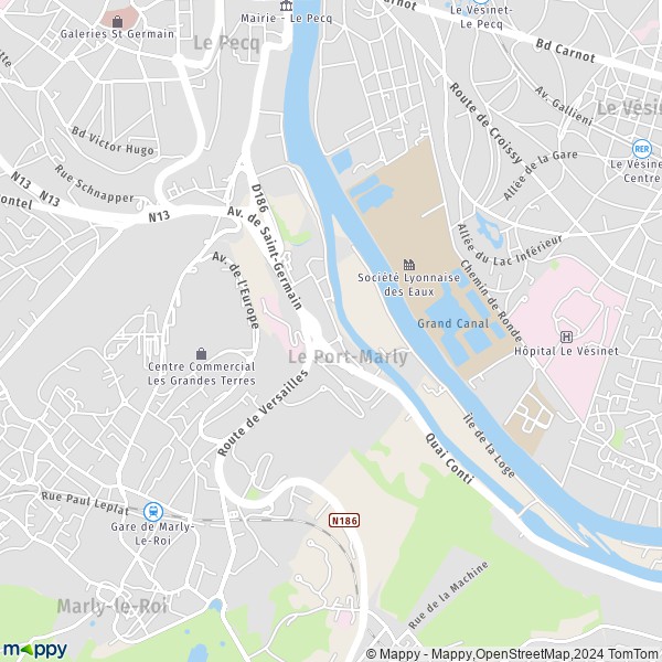 La carte pour la ville de Le Port-Marly 78560