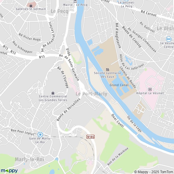 La carte pour la ville de Le Port-Marly 78560