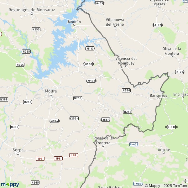 La carte pour la ville de 7860-7885 Moura