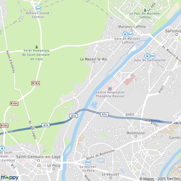 La carte pour la ville de Le Mesnil-le-Roi 78600