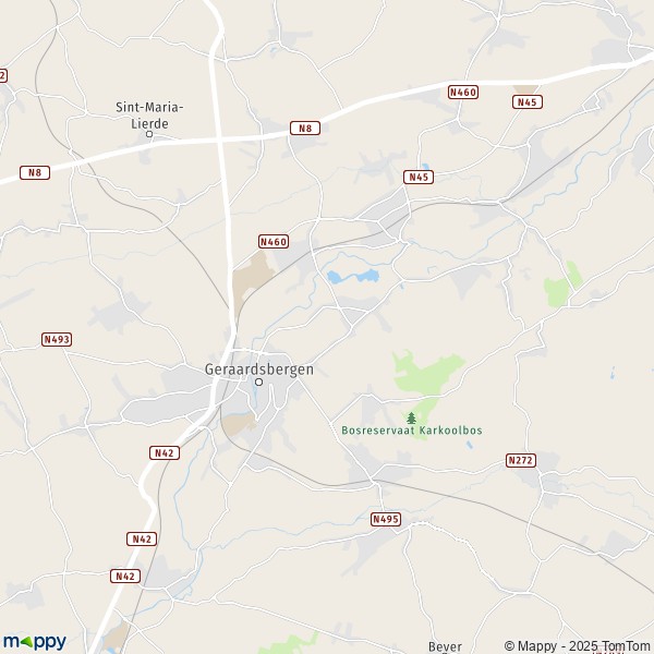 La carte pour la ville de 7863-9570 Grammont