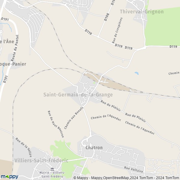 La carte pour la ville de Saint-Germain-de-la-Grange 78640