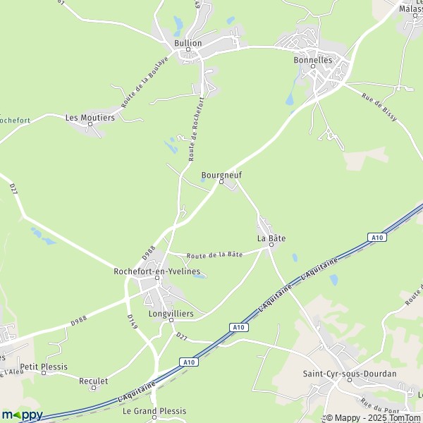 Carte La Cense, 78730 Rochefort-en-Yvelines