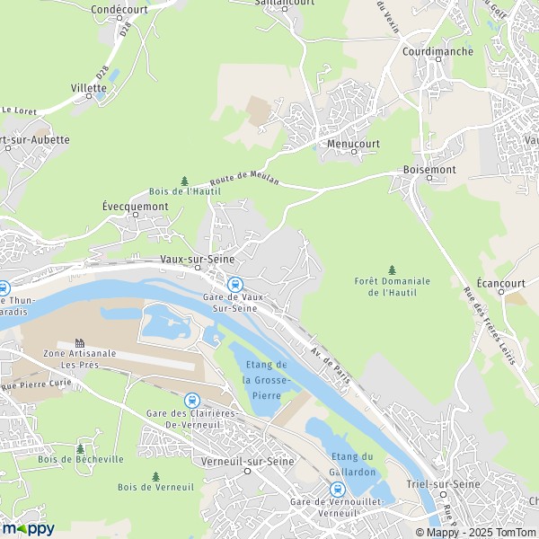 La carte pour la ville de Vaux-sur-Seine 78740