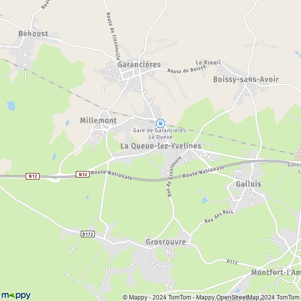 La carte pour la ville de La Queue-lez-Yvelines 78940
