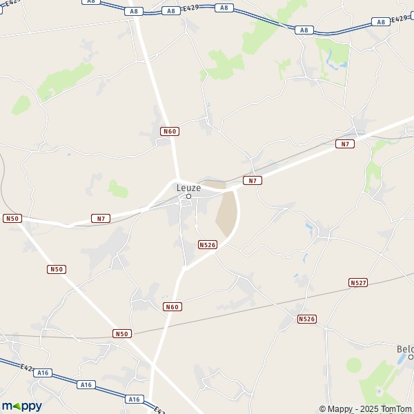 La carte pour la ville de 7900-7906 Leuze-en-Hainaut