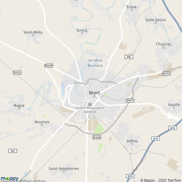 Plan Niort carte de Niort (79000) et infos pratiques