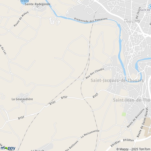 La carte pour la ville de Saint-Jacques-de-Thouars 79100