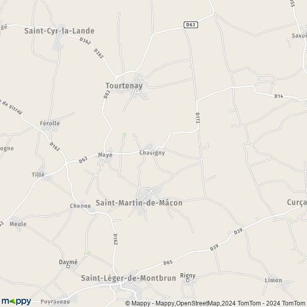 La carte pour la ville de Saint-Martin-de-Mâcon 79100