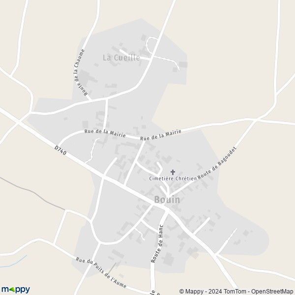 La carte pour la ville de Bouin, 79110 Valdelaume