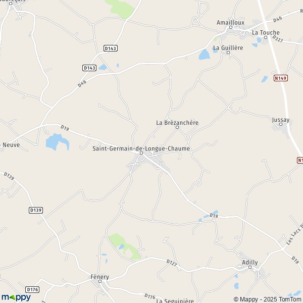 La carte pour la ville de Saint-Germain-de-Longue-Chaume 79200