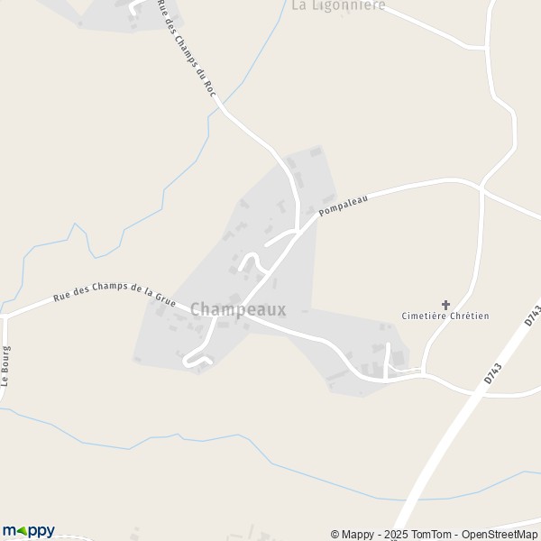 Carte Champeaux, 79220 Champdeniers