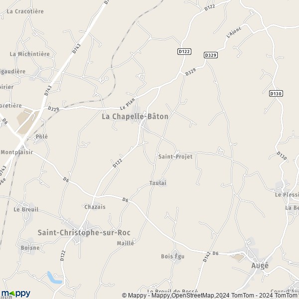 La carte pour la ville de La Chapelle-Bâton 79220