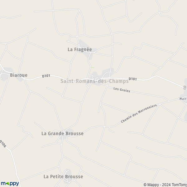 La carte pour la ville de Saint-Romans-des-Champs 79230