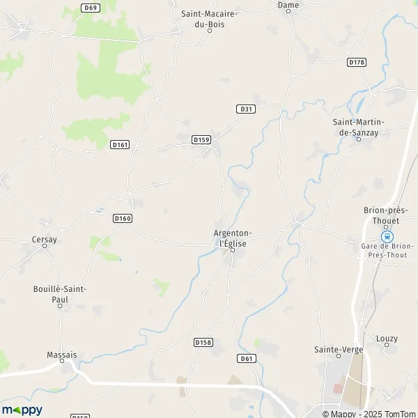 Plan Argentonl'Église carte de Argentonl'Église (79290) et infos