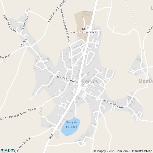 Carte Terves, 79300 Bressuire