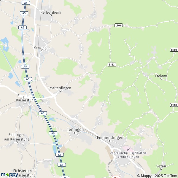 La carte pour la ville de 79364 Malterdingen
