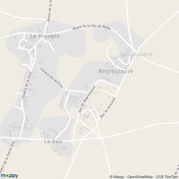 Carte La Rue, 79370 Celles-sur-Belle