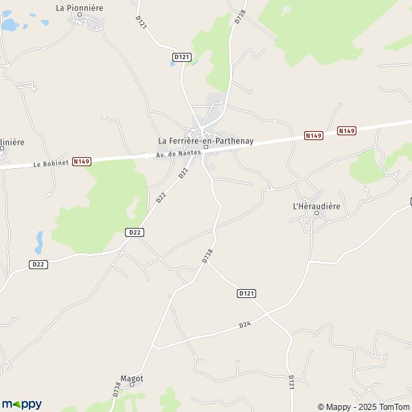 La carte pour la ville de La Ferrière-en-Parthenay 79390