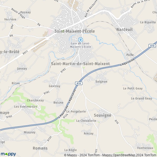 La carte pour la ville de Saint-Martin-de-Saint-Maixent 79400