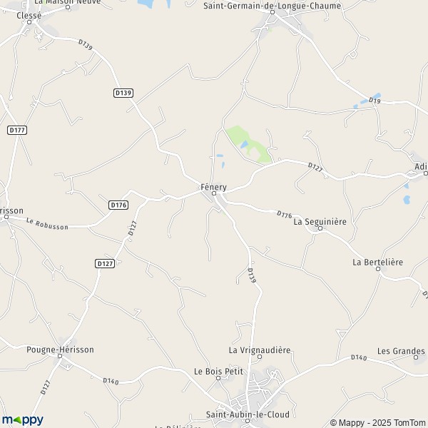 La carte pour la ville de Fénery 79450