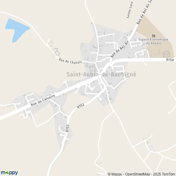 Plan SaintAubindeBaubigné carte de SaintAubindeBaubigné (79700)