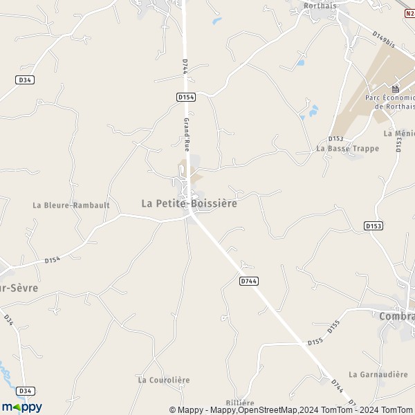 La carte pour la ville de La Petite-Boissière 79700