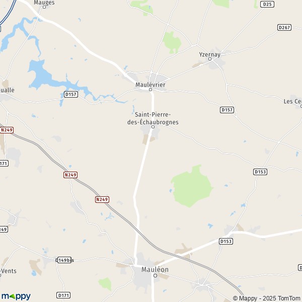 La carte pour la ville de Saint-Pierre-des-Échaubrognes 79700