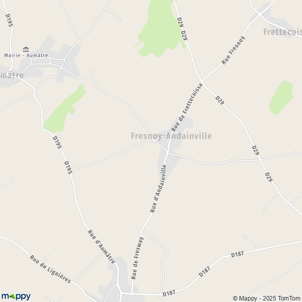 La carte pour la ville de Fresnoy-Andainville 80140