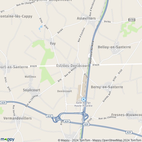 La carte pour la ville de Estrées-Deniécourt 80200