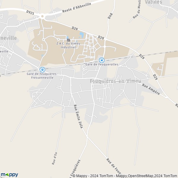 La carte pour la ville de Feuquières-en-Vimeu 80210