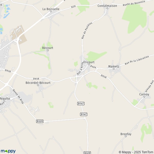 Carte Saint-Quentin, 80300 Fricourt