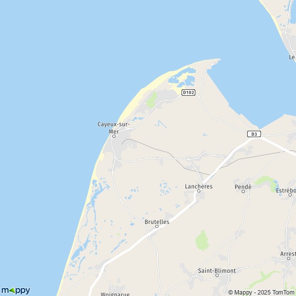 La carte pour la ville de Cayeux-sur-Mer 80410