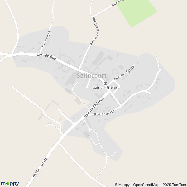 Carte Selincourt, 80640 Hornoy-le-Bourg