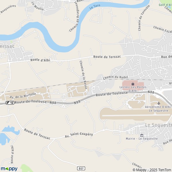 Carte Z.A. Fonlabour Ouest, 81000 Albi