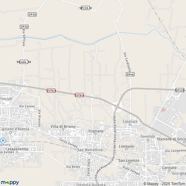 La carte pour la ville de Frignano 81030