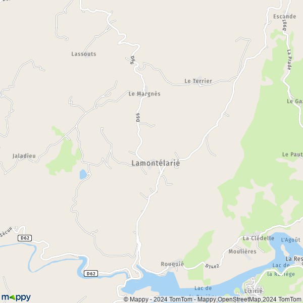 La carte pour la ville de Lamontélarié 81260