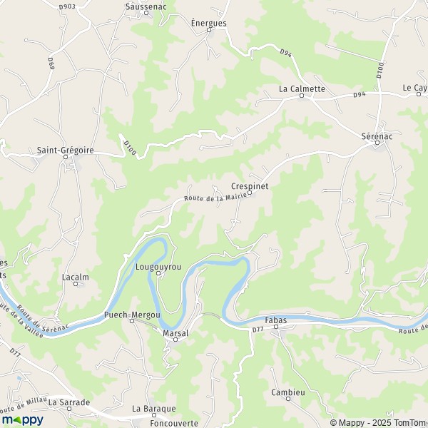 La carte pour la ville de Crespinet 81350