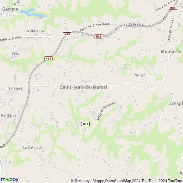 La carte pour la ville de Saint-Jean-de-Marcel 81350