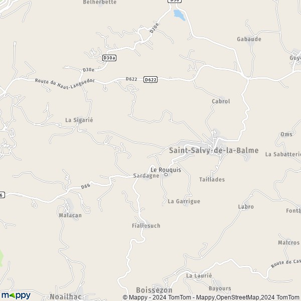 La carte pour la ville de Saint-Salvy-de-la-Balme 81490