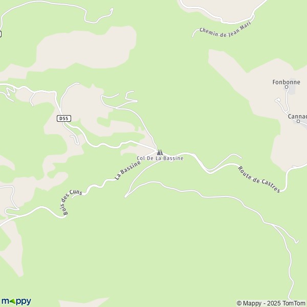 Carte La Bassine, 81530 Gijounet