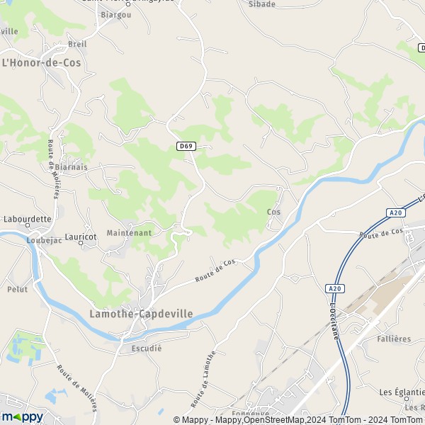 La carte pour la ville de Lamothe-Capdeville 82130