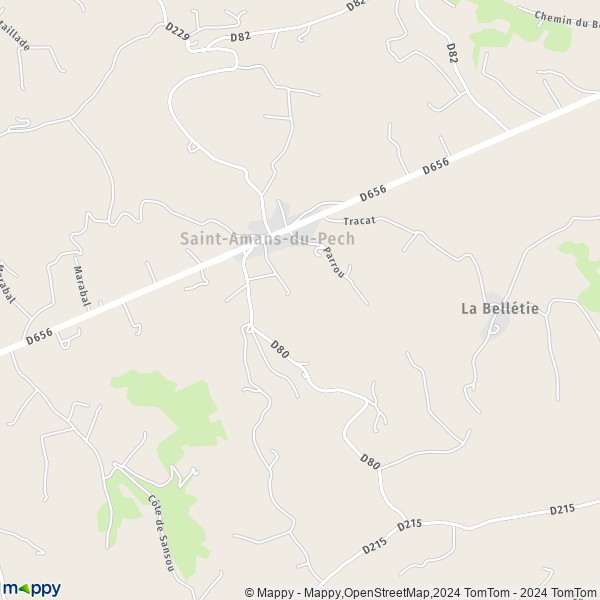 La carte pour la ville de Saint-Amans-du-Pech 82150