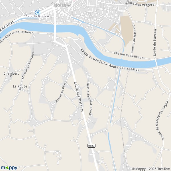 Carte La Rouge, 82200 Moissac