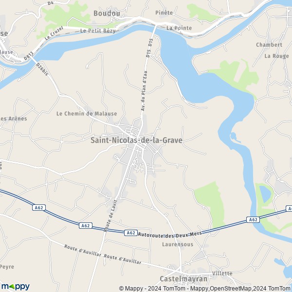 La carte pour la ville de Saint-Nicolas-de-la-Grave 82210