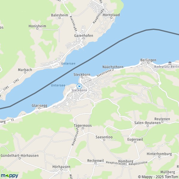 La carte pour la ville de Steckborn 8266-8507