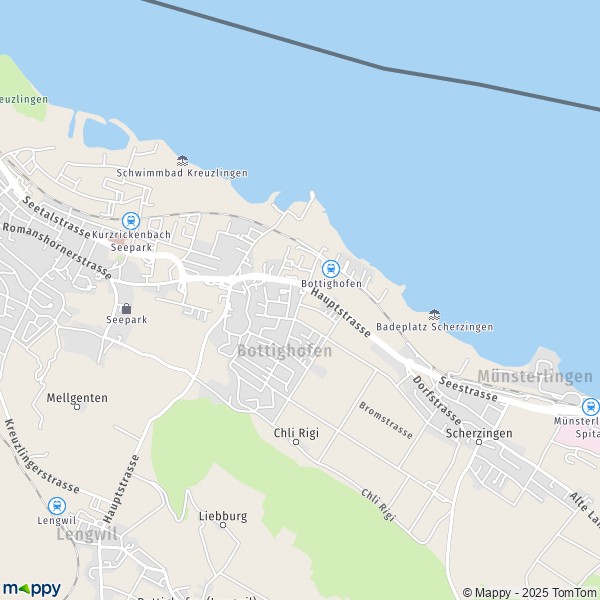La carte pour la ville de Bottighofen 8280-8598