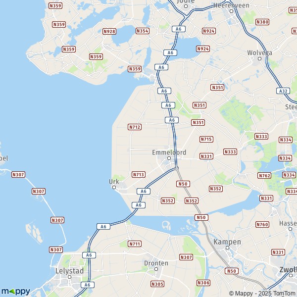 La carte pour la ville de Noordoostpolder 8301-8319