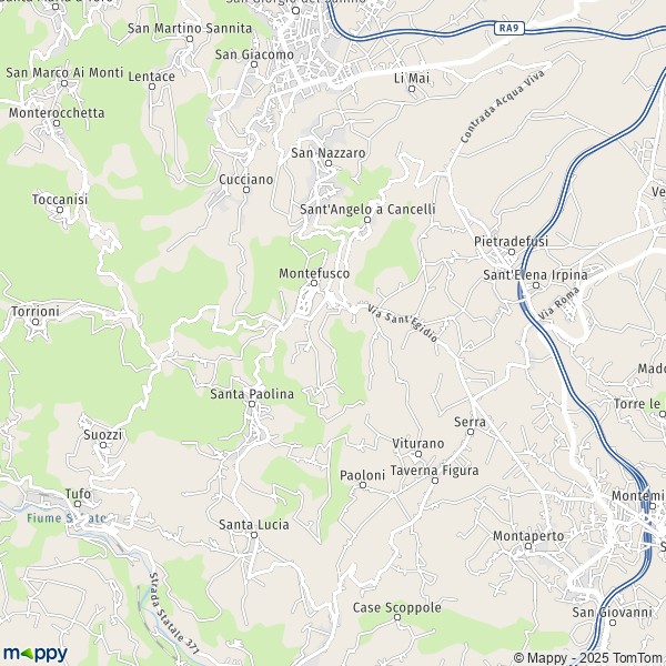 La carte pour la ville de Montefusco 83030