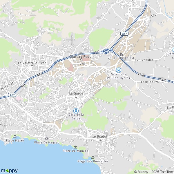 La carte pour la ville de La Garde 83130